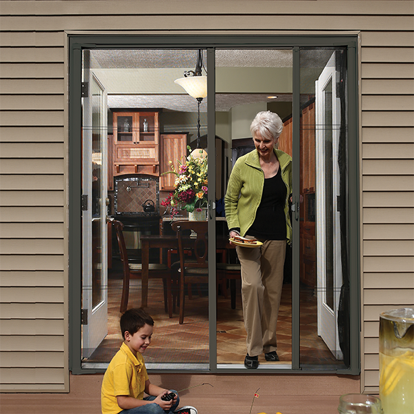 7722 Brisa Retractable Screen Door BROWN - Double - 68-72 x 96 - BRISA ...