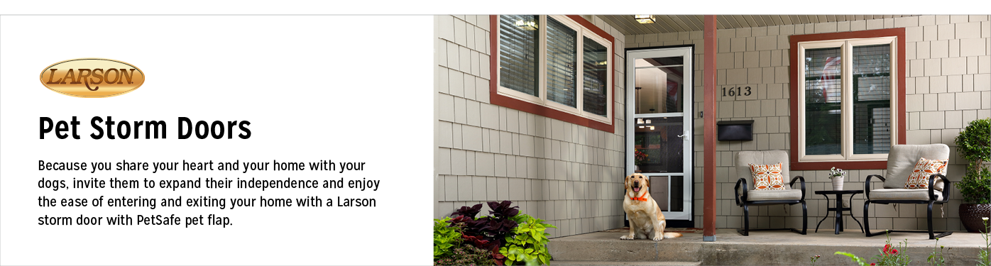 Glass storm door with pet door online